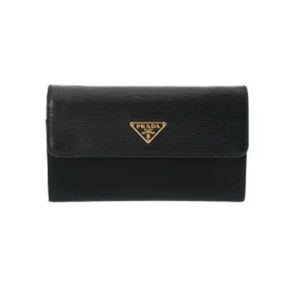 Prada Chain Wallet Black Leather Shoulder Bag